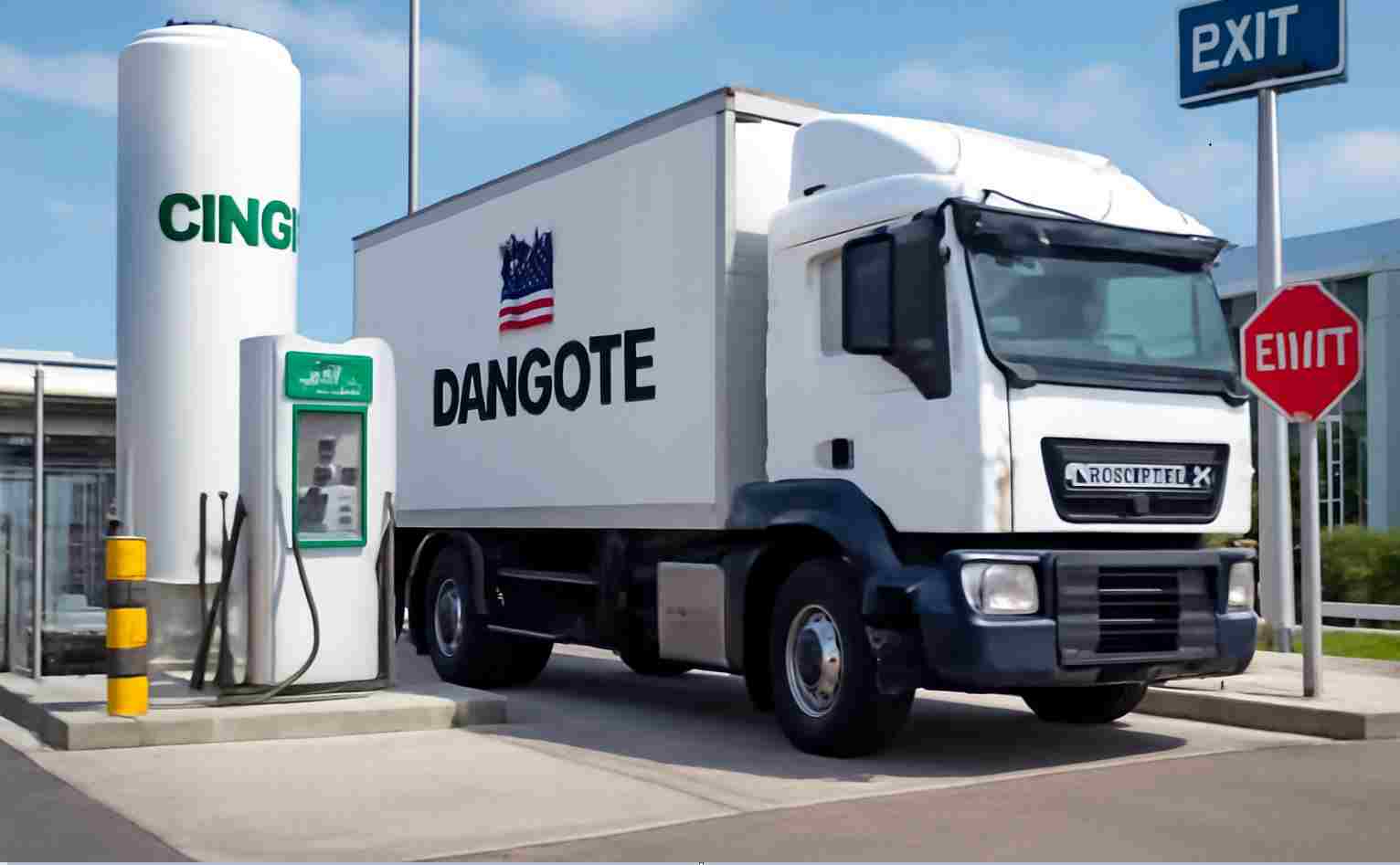 Dangote Fuel Truck Moving CNG